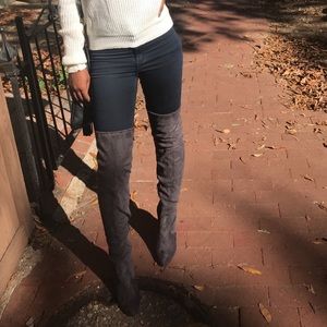 Thigh High Charcoal Boots